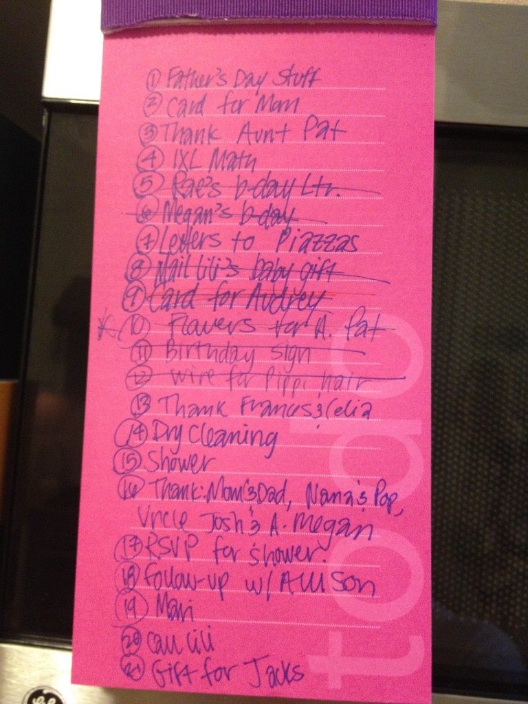 to do list e1339729442860 768x1024 Because shower really shouldnt be on my to do list & 21 other reasons why Im taking a blogging sabbatical
